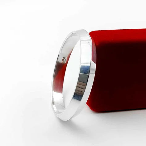 Heavy Plain V-Shape Solid Pure Silver Kada for Men – AJ Jewellers
