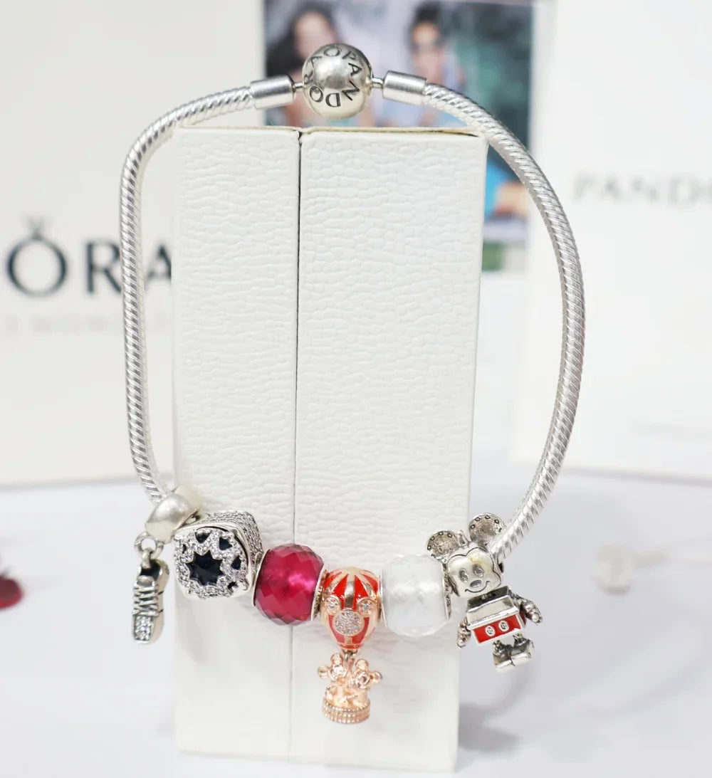 Mickey & Minnie Silver Pandora Bracelet for Women | AJ Jewellers