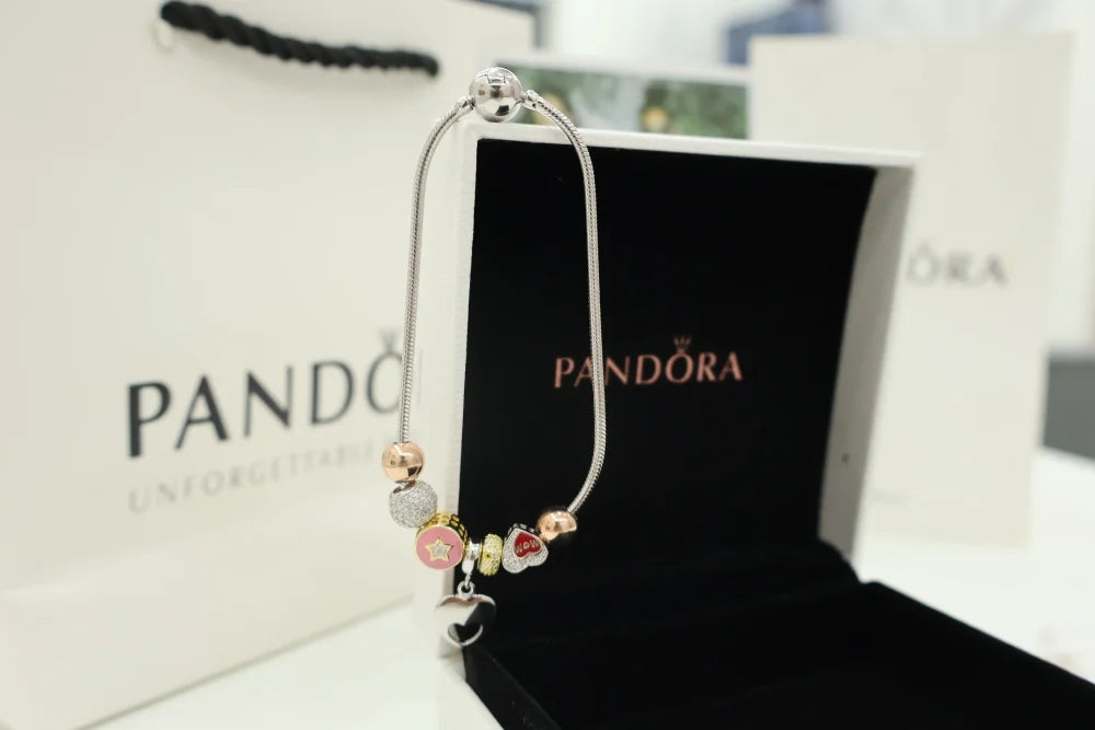 Pandora-Inspired Love & Shine Multi-Charm Bracelet for Women | 925 Silver Bracelet – AJ Jewellers