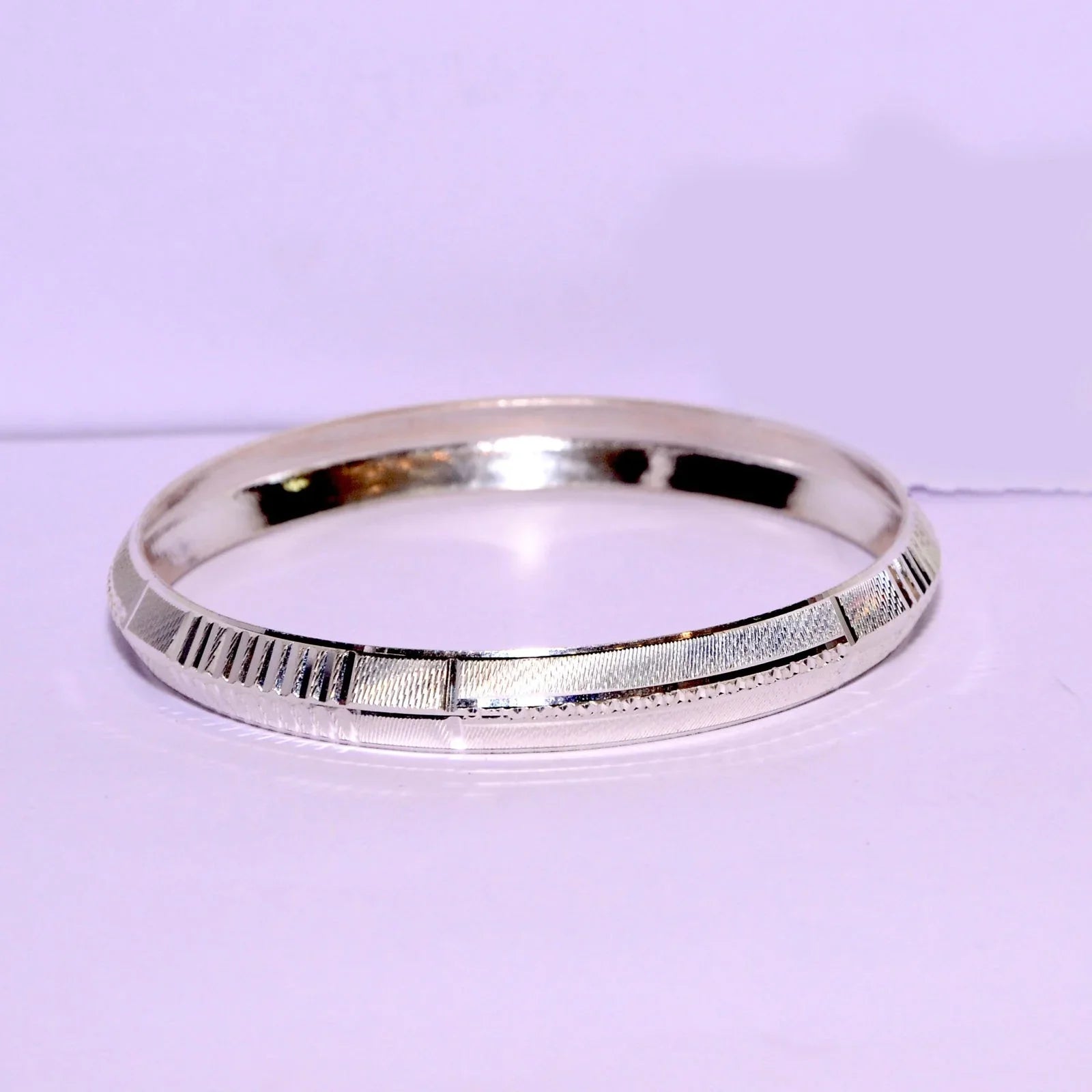 V-Shape Silver Kada for Men | 925 Sterling Minimal Kada – AJ Jewellers