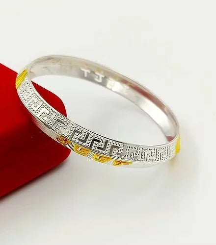 AJ Jewellers – CNC Customised Name Silver Kada for Men | 925 Pure Silver