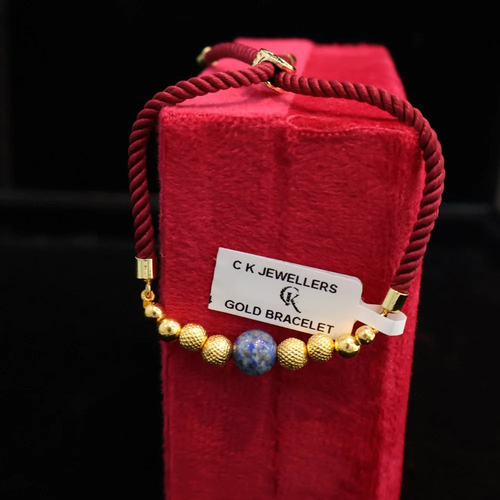 6 Gold Balls Rakhi Bracelet | 22K BIS Hallmarked Pure Gold Rakhi – AJ Jewellers