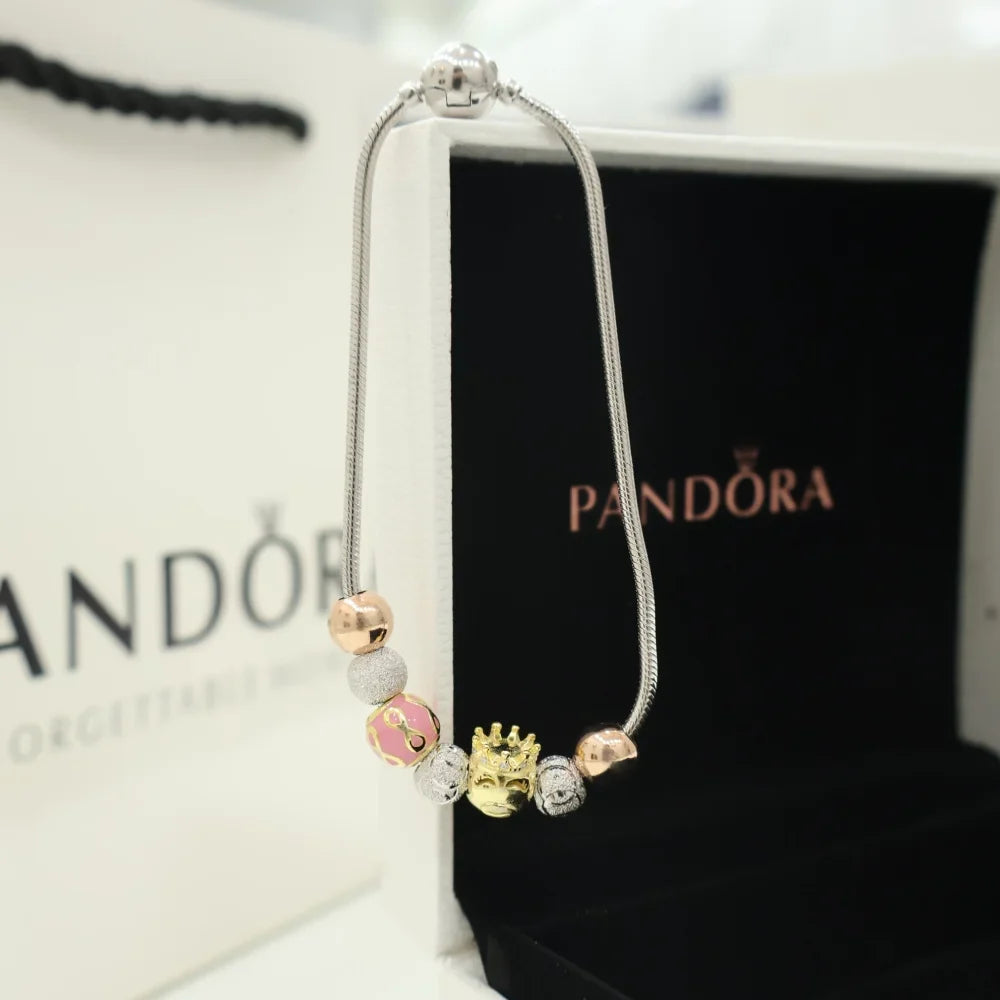 Pandora Multi-Charm Sterling Silver Bracelet for Women | 925 Silver Bracelet – AJ Jewellers
