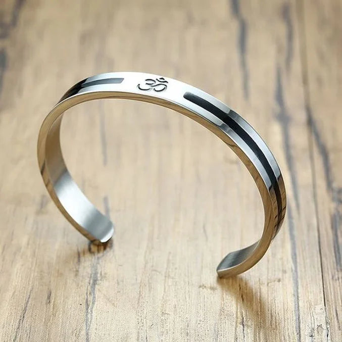 Adjustable Pure Silver Kada Bracelet for Men and Women | AJ Jewellers