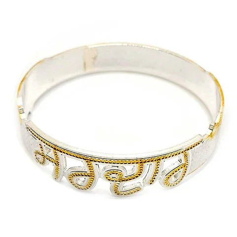 Customised Pure Silver Rhodium Kada for Men 40 gm | AJ Jewellers