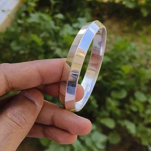 Heavy Silver Kada for Men | Bold 925 Sterling Silver Kada – AJ Jewellers