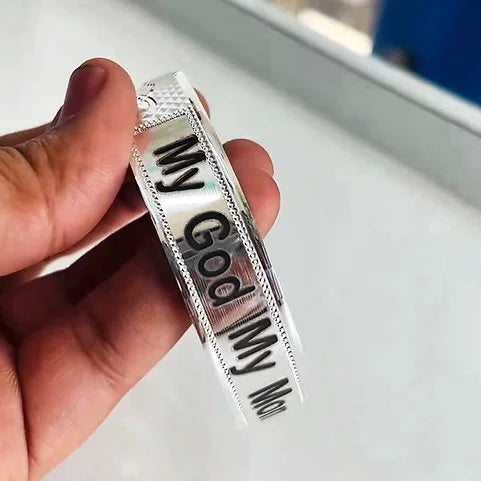 Laser Print Customised Name Silver Kada 30 gm | 925 Pure Silver – AJ Jewellers