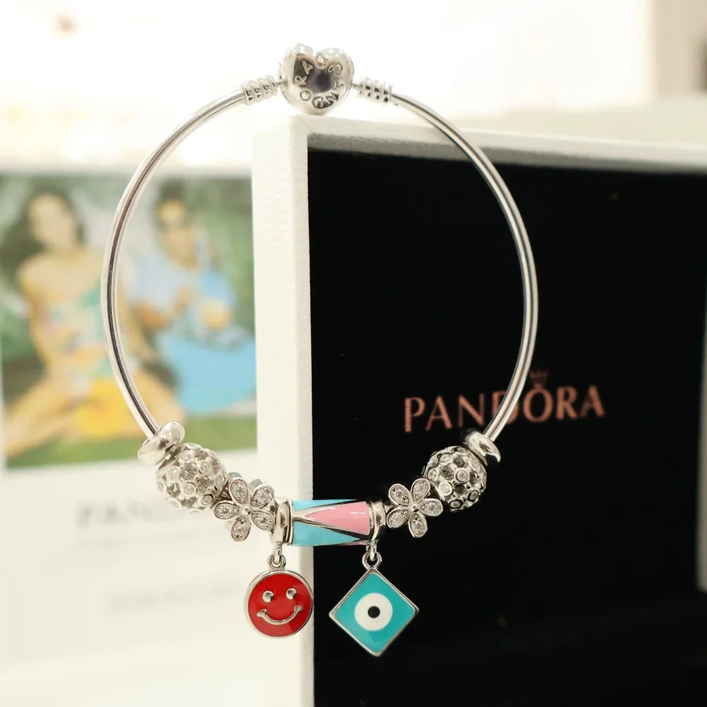 Pandora Silver Bracelet for Women with Evil Eye Charms | 925 Sterling Silver – AJ Jewellers
