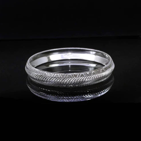Pure Silver Men’s Bangle | 925 Silver Kada for Men – AJ Jewellers