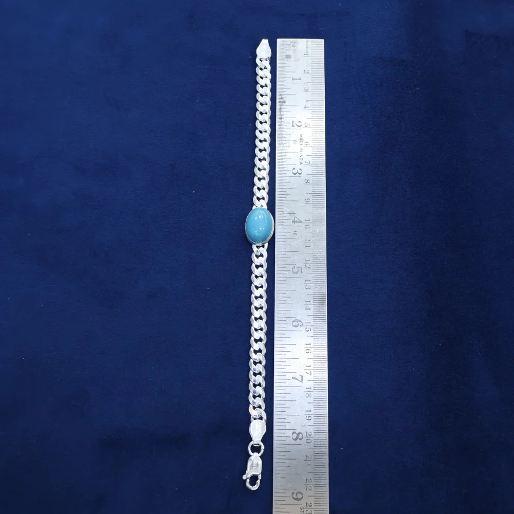 Salman Khan Style Silver Bracelet for Men | Bold Chain Design by AJ Jewellers