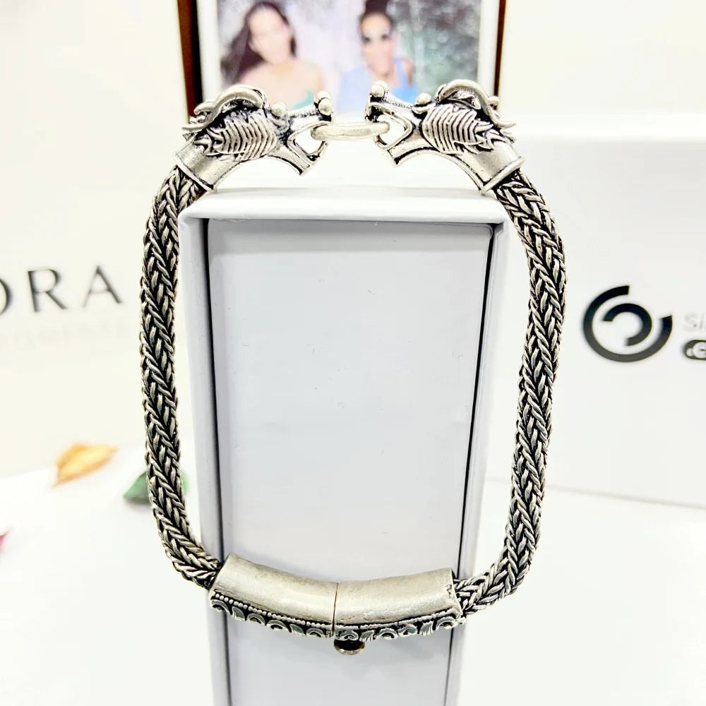Silver Bracelet for Men | 925 Silver Dragon Design Bracelet – AJ Jewellers