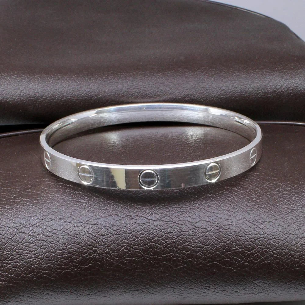 Real Pure Silver Men’s Kada | 925 Silver Bangle for Men – AJ Jewellers