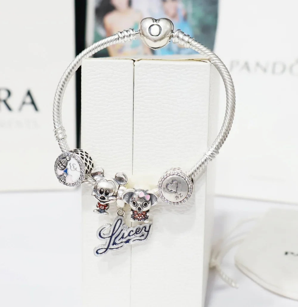 Silver Pandora Disney Mickey Mouse Red Trousers Bracelet for Women | 925 Sterling Silver – AJ Jewellers