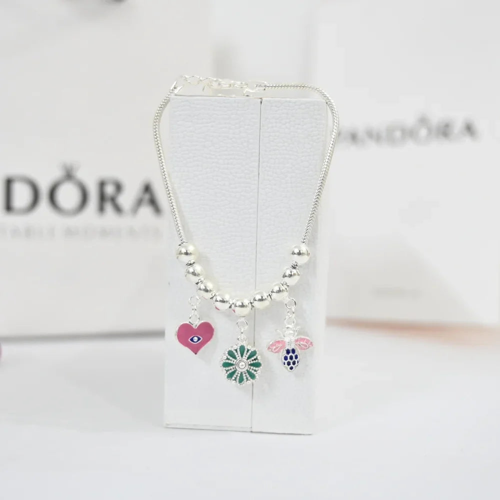 Silver Pandora Heart Bracelet for Women & Girls | AJ Jewellers