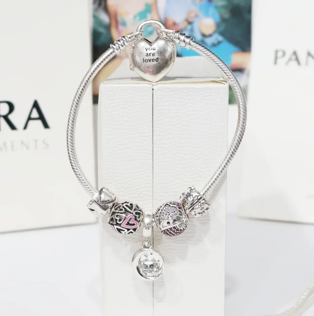 Silver Pandora Sparkling Owl Charm Bracelet for Women | 925 Sterling Silver – AJ Jewellers