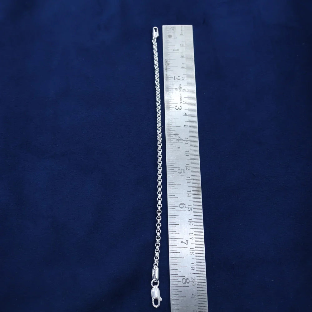 Silver Link Chain Bracelet for Men – Sleek & Stylish Design | AJ Jewellers