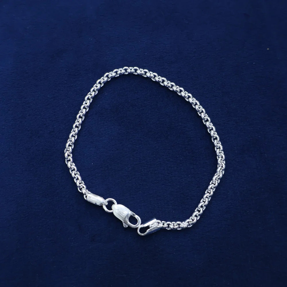 Silver Link Chain Bracelet for Men – Sleek & Stylish Design | AJ Jewellers
