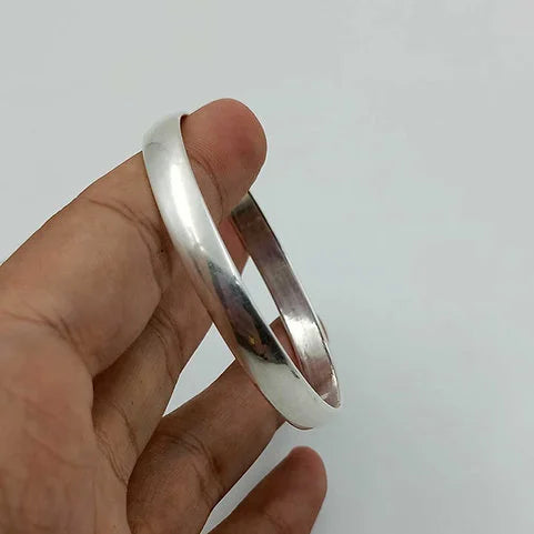 Simple Fancy Round Kada for Men Pure Silver Kada – AJ Jewellers