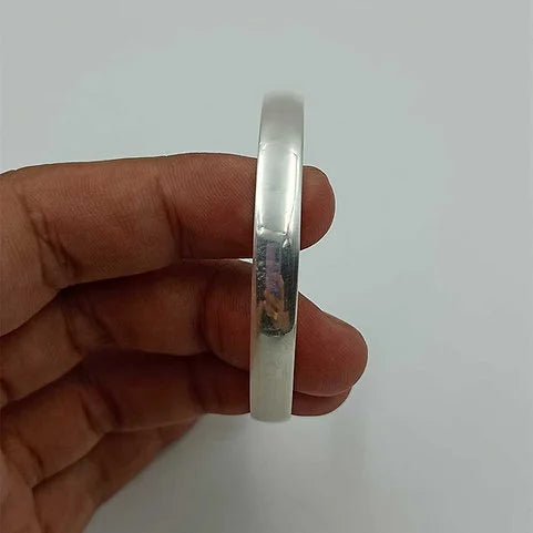 Simple Fancy Round Kada for Men Pure Silver Kada – AJ Jewellers