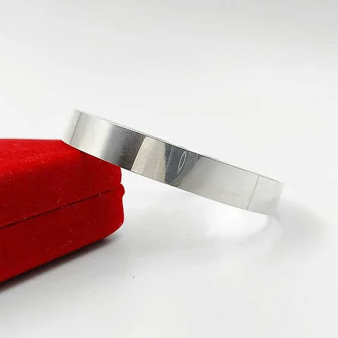 Simple Plain Design Flat Kada for Men | Pure Silver Kada – AJ Jewellers