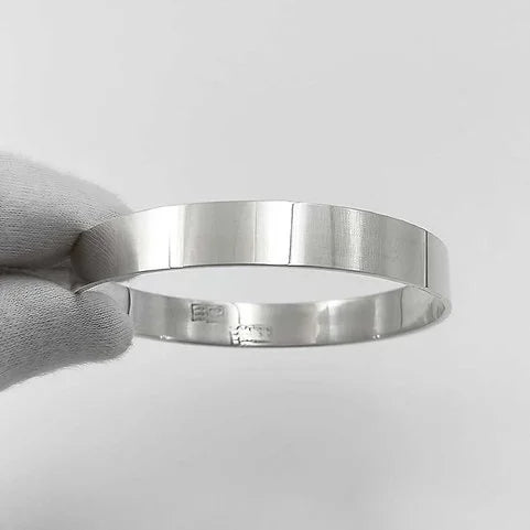 Simple Plain Design Flat Kada for Men | Pure Silver Kada – AJ Jewellers