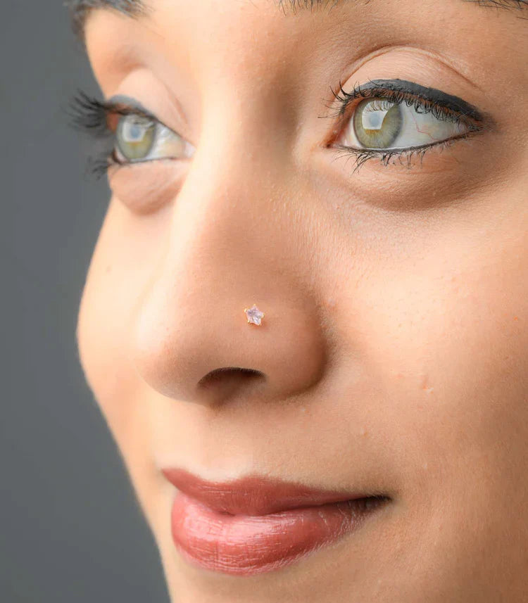 Star Stone Gold Nose Pin for Women | Daily Wear – AJ Jewellers