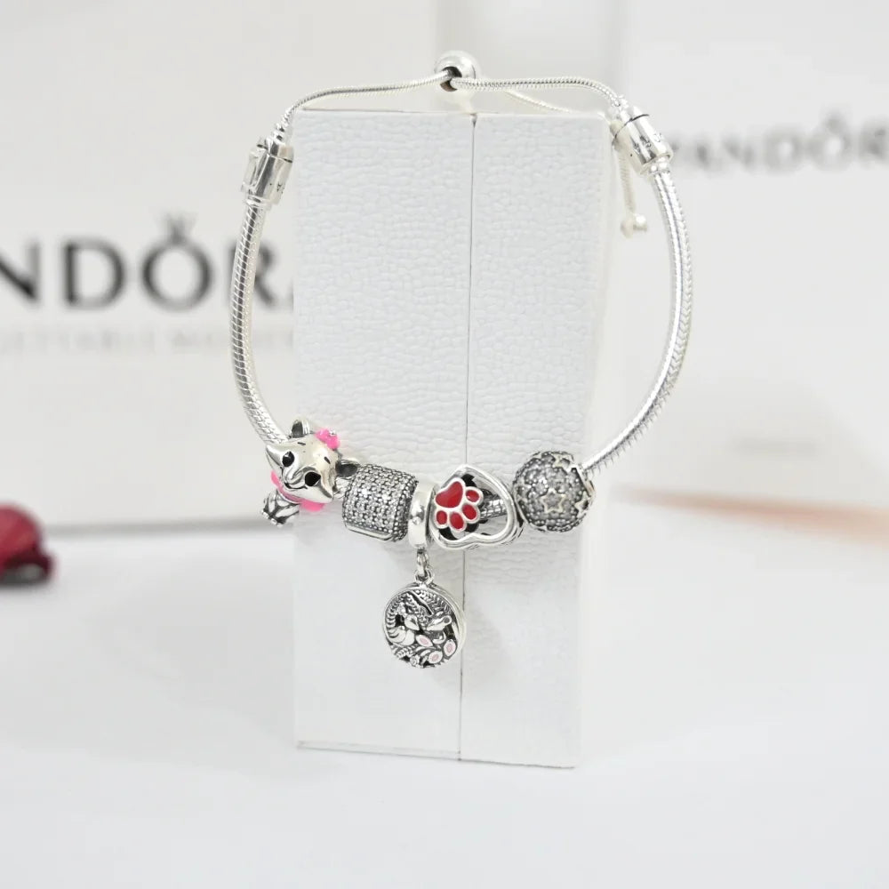 Mickey Love Silver Pandora Bracelet for Girls | AJ Jewellers
