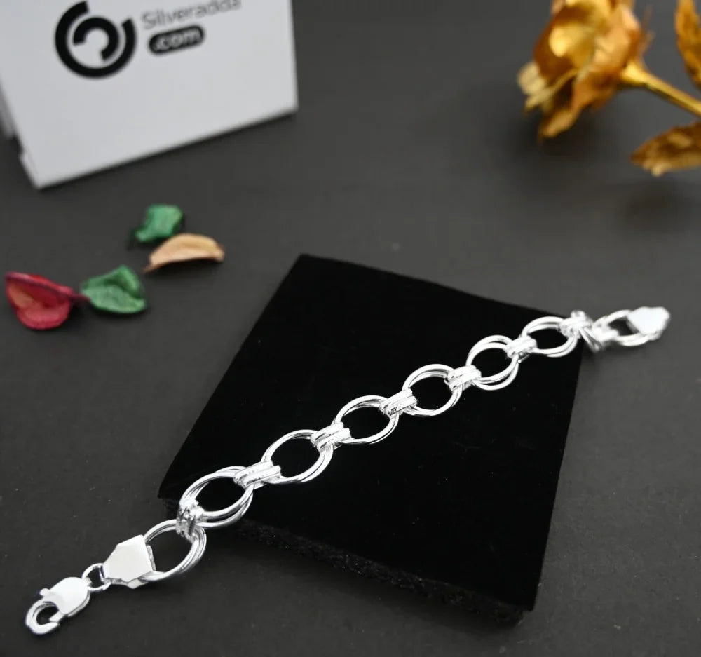 Stylish Silver Bracelets for Men | Rolo Men’s Silver Bracelet – AJ Jewellers