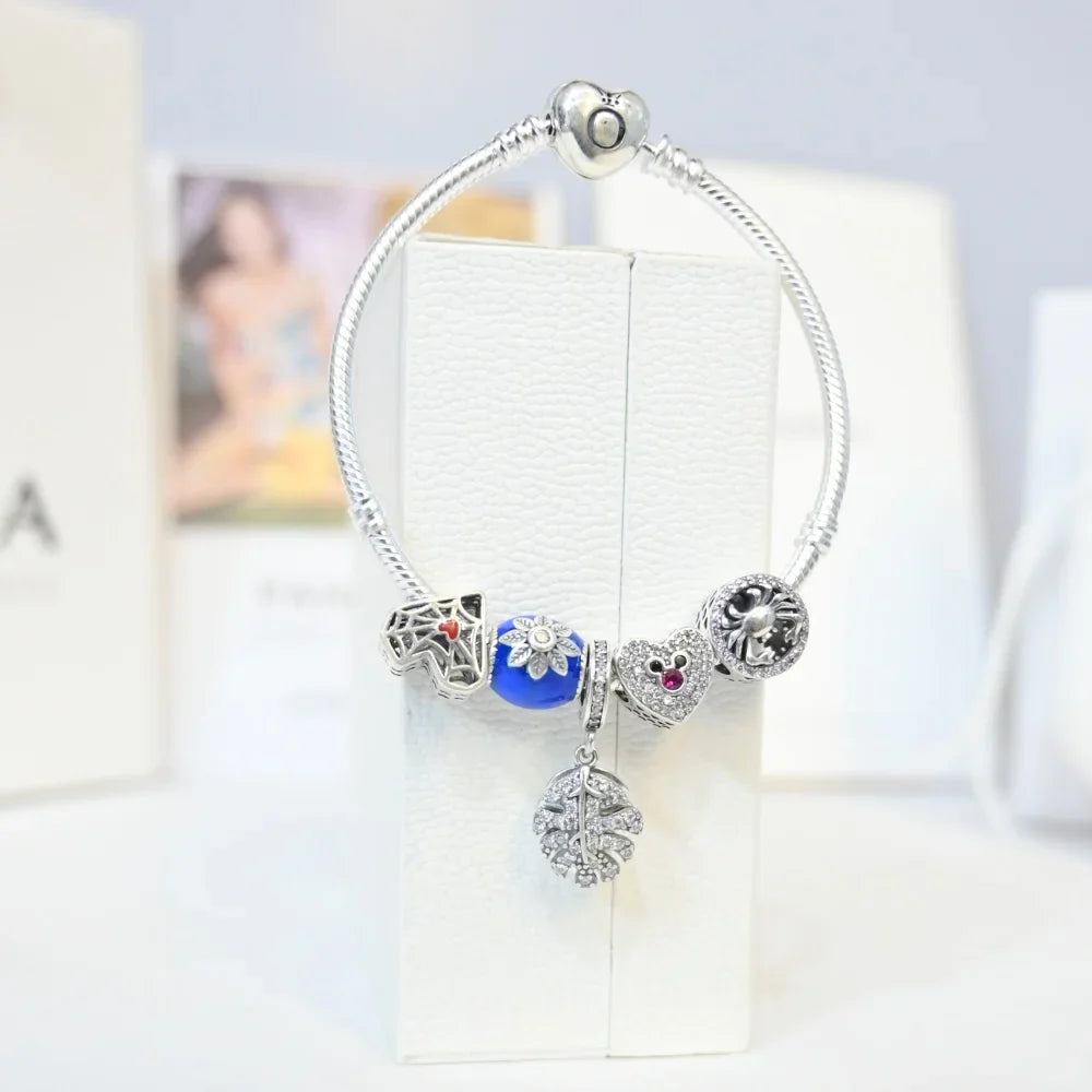 Silver Pandora Bracelet for Girls | Spider Beads Pandora Bracelet for Women – AJ Jewellers
