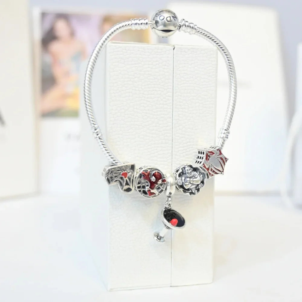 Silver Pandora Bracelet for Girls | Spider-Man Charms Pandora Bracelet for Women – AJ Jewellers