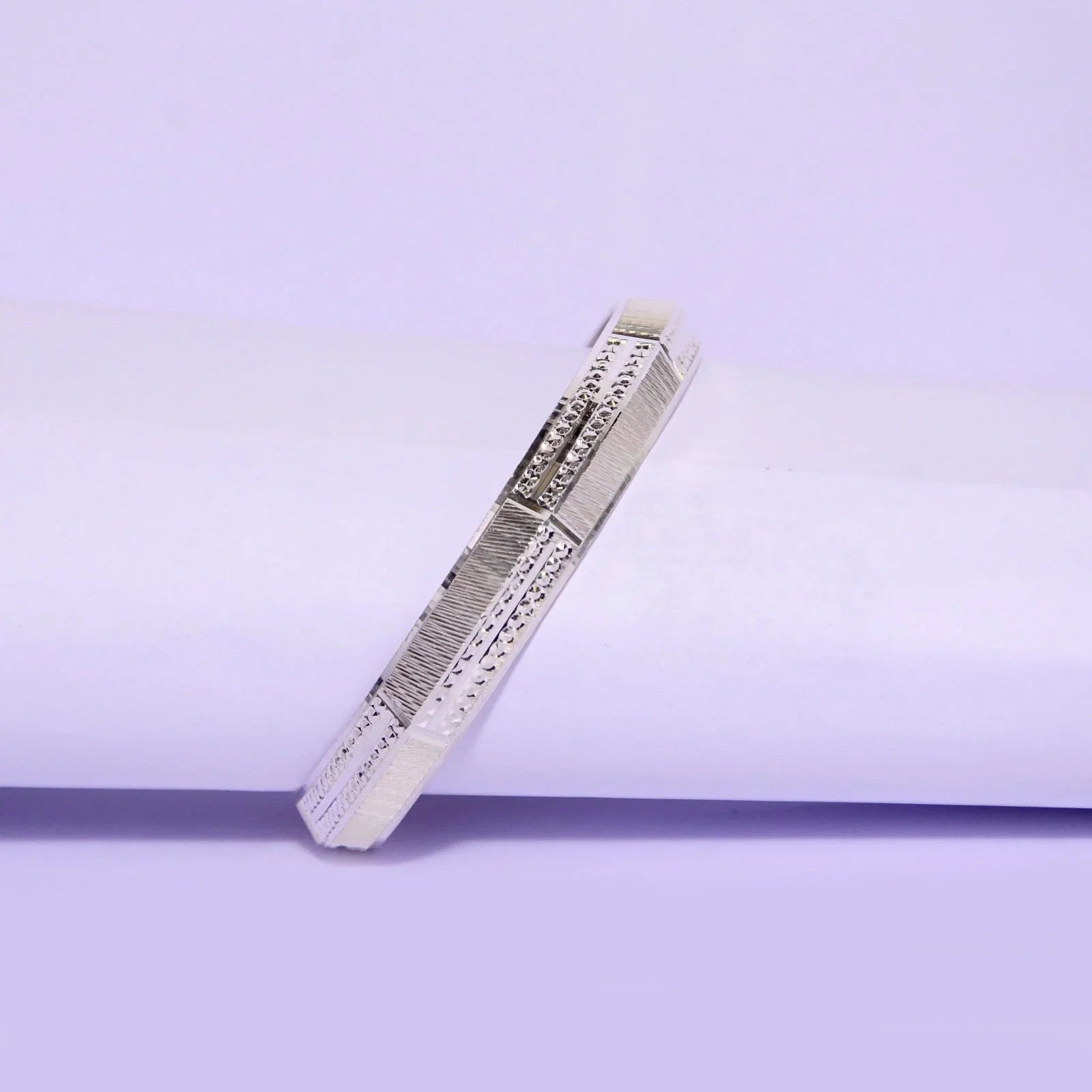 Multi Designed V-Shape Silver Kada | 925 Sterling Silver Kada – AJ Jewellers